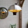 La Hacienda Hanging Mushroom Silver Heater -Outdoor Garden 39158 12237