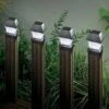 Smart Solar Post Light 4 Pack - Black -Outdoor Garden 39359 11955