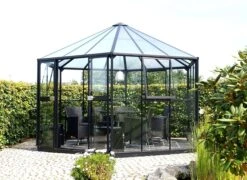 Vitavia Hera 9000 Black Frame Hexagonal Greenhouse