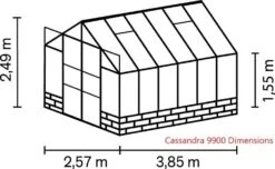 Vitavia Cassandra Dwarf Wall Greenhouse 8 Vitavia Cassandra Dwarf Wall Greenhouse -Outdoor Garden 42154 8476