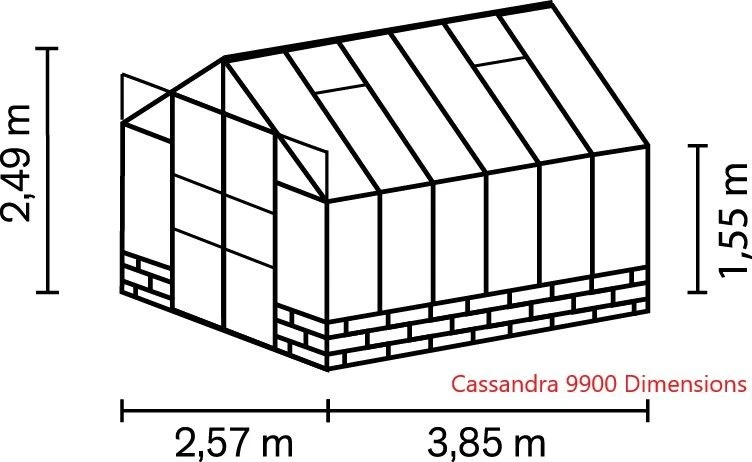 Vitavia Cassandra Dwarf Wall Greenhouse 5 Vitavia Cassandra Dwarf Wall Greenhouse - Image 3