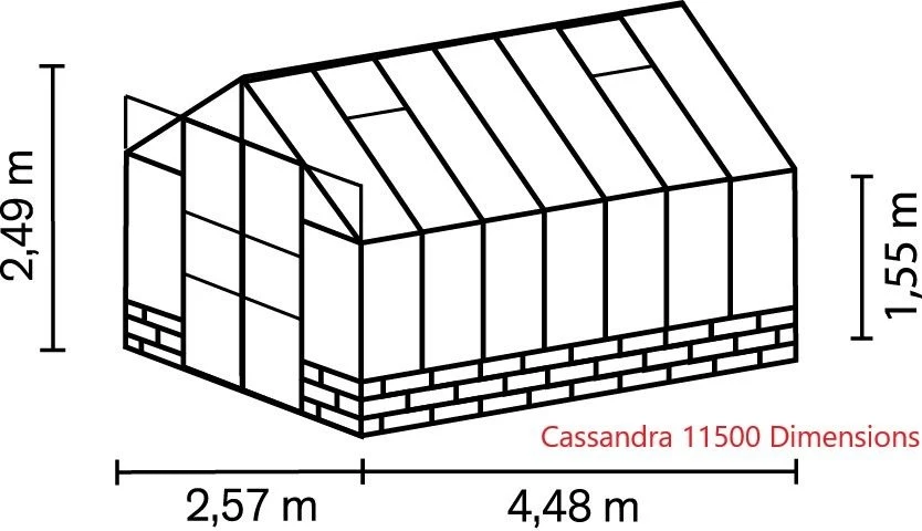 Vitavia Cassandra Dwarf Wall Greenhouse 6 Vitavia Cassandra Dwarf Wall Greenhouse - Image 4