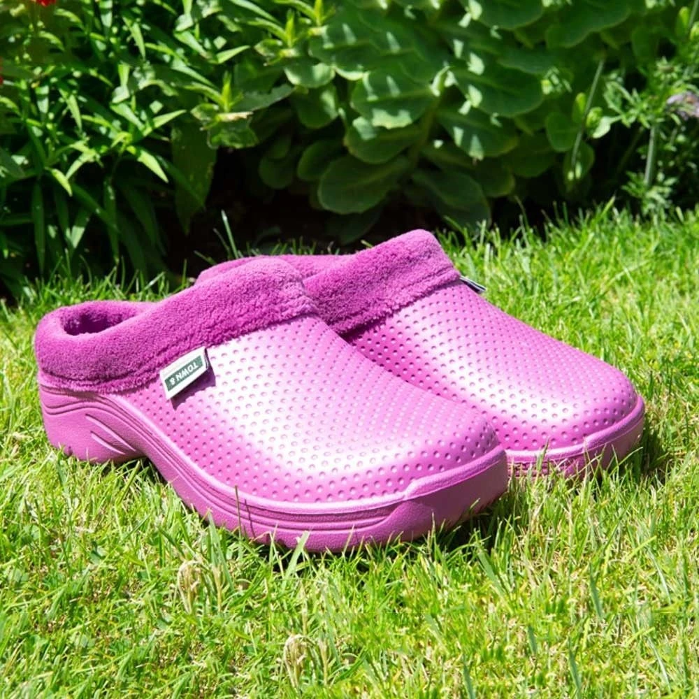Town & Country Fleecy Cloggies Raspberry 4 Town & Country Fleecy Cloggies Raspberry - Image 2