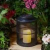 Smart Solar Urbane Lantern - Black -Outdoor Garden 46186 3670