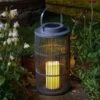 Smart Solar Urbane Lantern Large - Slate -Outdoor Garden 46189 3667