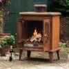 Woodlodge Bude Premium Rust Finish Fireplace -Outdoor Garden 46298 3412