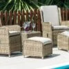 Katie Blake Seville High Back Reclining Chairs With Footstools -Outdoor Garden 46726 2648