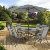 Pagoda Sienna 6 Seat Dining Set Including Parasol 1 Pagoda Sienna 6 Seat Dining Set Including Parasol -Outdoor Garden 46757 2583