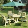 Churnet Valley Ergo 6 Seat Table Set - 6 X Chairs -Outdoor Garden 46799 2530