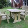Churnet Valley Ergo 4 Seat Table Set - 2 X Benches -Outdoor Garden 46801 2518