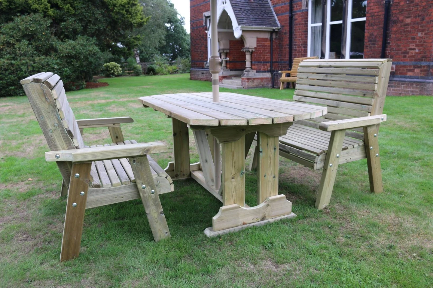 Churnet Valley Ergo 4 Seat Table Set - 2 X Benches 3 Churnet Valley Ergo 4 Seat Table Set - 2 X Benches