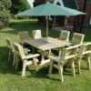 Churnet Valley Ergo 8 Seater Square Set - 8 X Chairs -Outdoor Garden 46803 2515