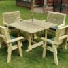 Churnet Valley Ergo 8 Seater Square Set - 4 X Benches 1 Churnet Valley Ergo 8 Seater Square Set - 4 X Benches -Outdoor Garden 46805 2511