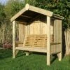 Churnet Valley Cottage Arbour Fully Enclosed 3 Seater -Outdoor Garden 46807 2502