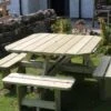 Churnet Valley Westwood Square 8 Seat Picnic Table 2 Churnet Valley Westwood Square 8 Seat Picnic Table -Outdoor Garden 46831 2419