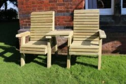 Churnet Valley Ergo Love Seats Square Tray -Outdoor Garden 46836 2403