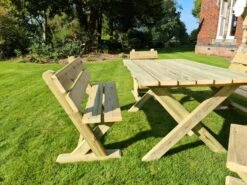 Churnet Valley Ashcombe Table Set 6 Seater 7 Churnet Valley Ashcombe Table Set 6 Seater -Outdoor Garden 46841 2385