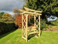 Churnet Valley Tokyo Arch 4ft With Ashcombe Bench -Outdoor Garden 46850 2359