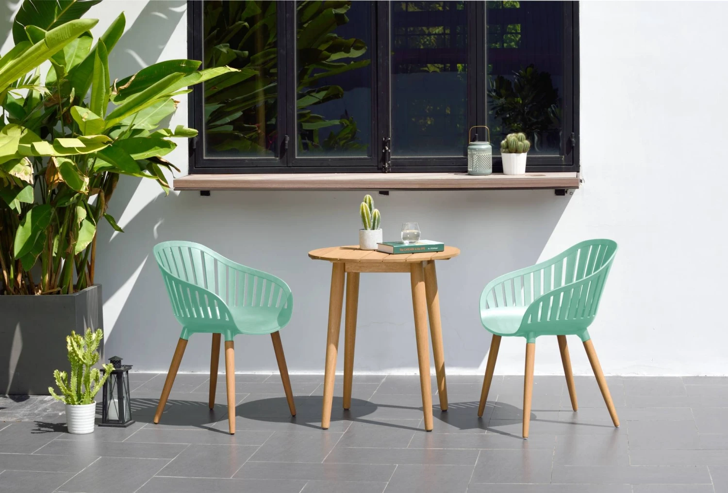 Nassau NAS01 Bistro Set - Mint Green 3 Nassau NAS01 Bistro Set - Mint Green