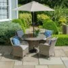 LG Outdoor Monaco Sand 4 Seat Dining Set And Parasol -Outdoor Garden 51133 30442