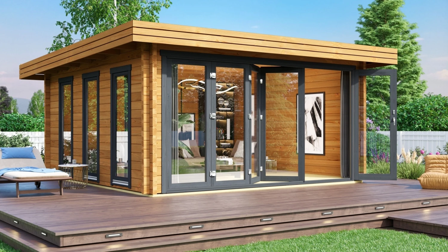 Gardenhouse24 Emma 44 Garden House With Bi-Fold Doors 3 Gardenhouse24 Emma 44 Garden House With Bi-Fold Doors