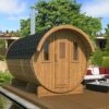 Gardenhouse24 Barrel Sauna 330 With Overhang -Outdoor Garden 51280 30149