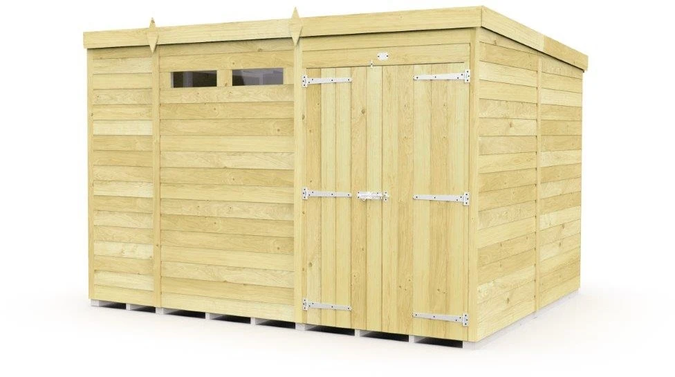 DIY Sheds Pent Security Shed - Double Door 3 DIY Sheds Pent Security Shed - Double Door